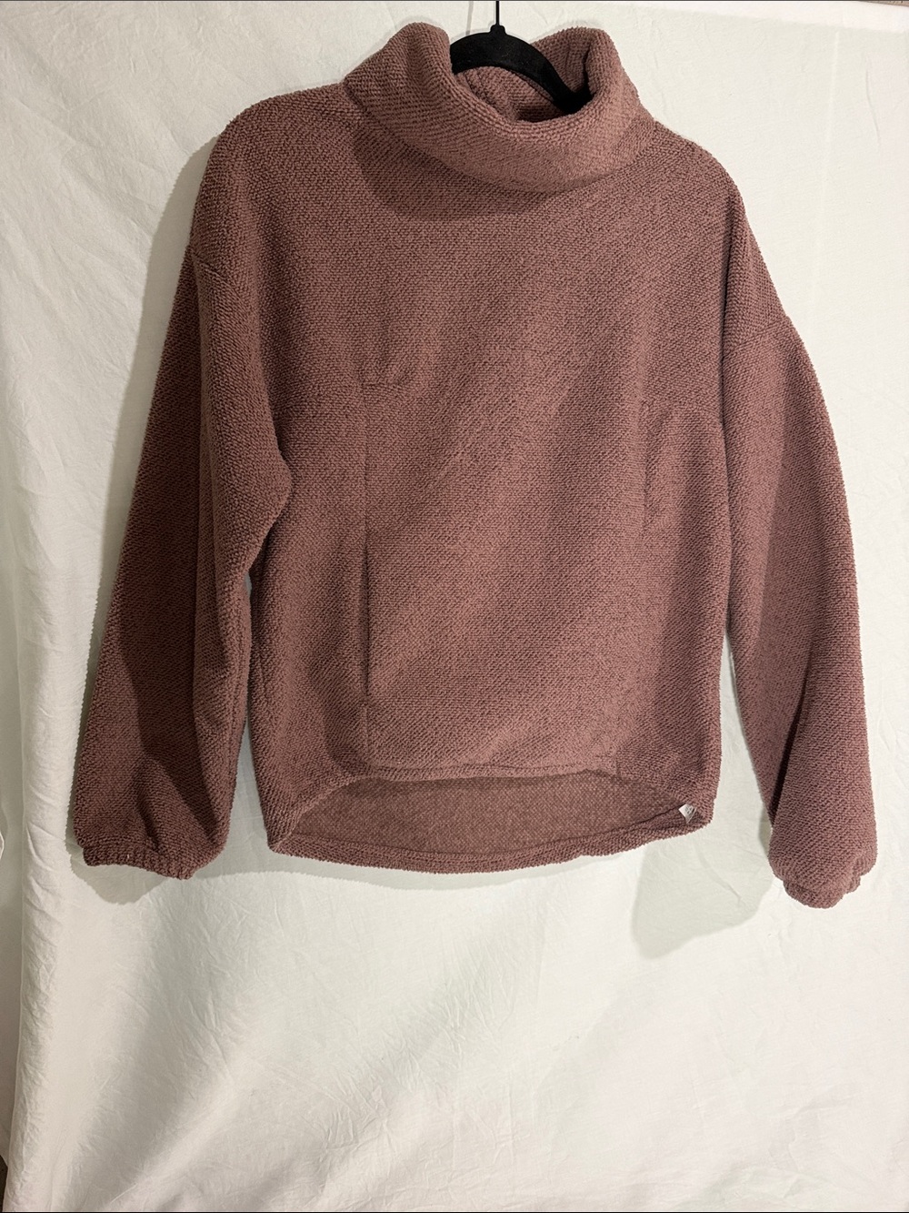 Balance Collection Mauve Cowl Neck Sherpa Pullover